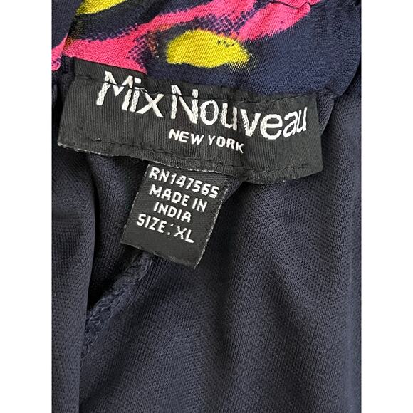 Mix nouveau floral print midi skirt professional spring fit and flare dressy - Picture 7 of 7